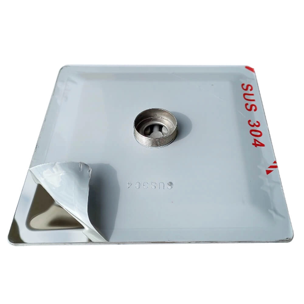 Pommeau de douche pour douche solaire Quadra - Retirer le film plastique