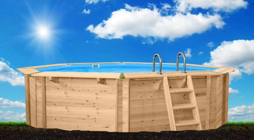 Holzpool als Aufstellpool