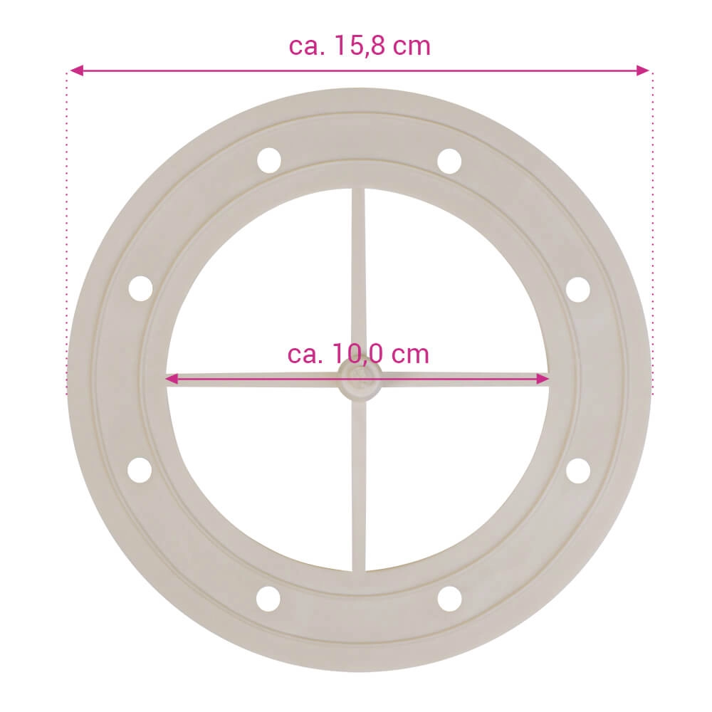 Bride pour siphon de sol MTS, blanc crème (48040)