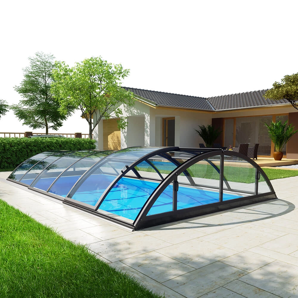 Abri de piscine 8 x 4 KLASIK B hauteur 130 cm