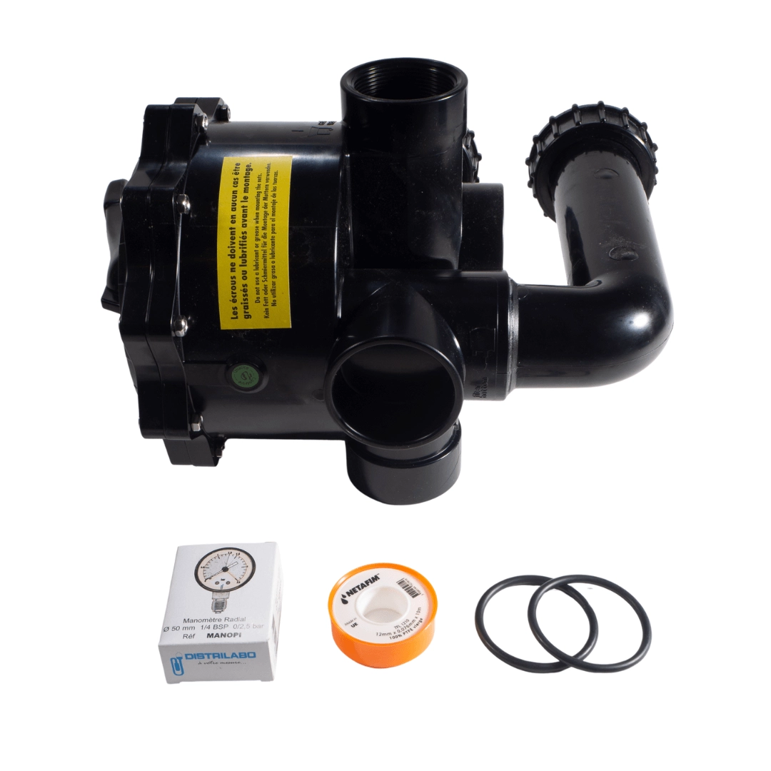 Vanne à 6 voies pour cuve de filtration RTM avec accessoires 2