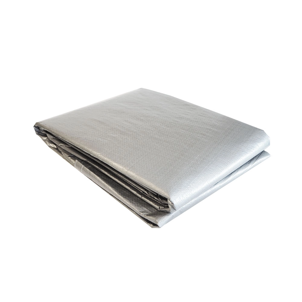 Couverture d'hiver pour piscines ovales en argent, extra-résistante à la déchirure