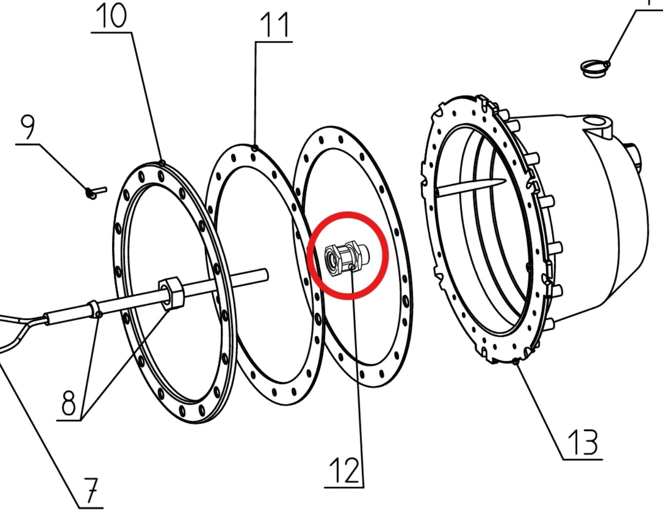 Joint de câble de niche Phare Aquareva, jeu de 2 pièces