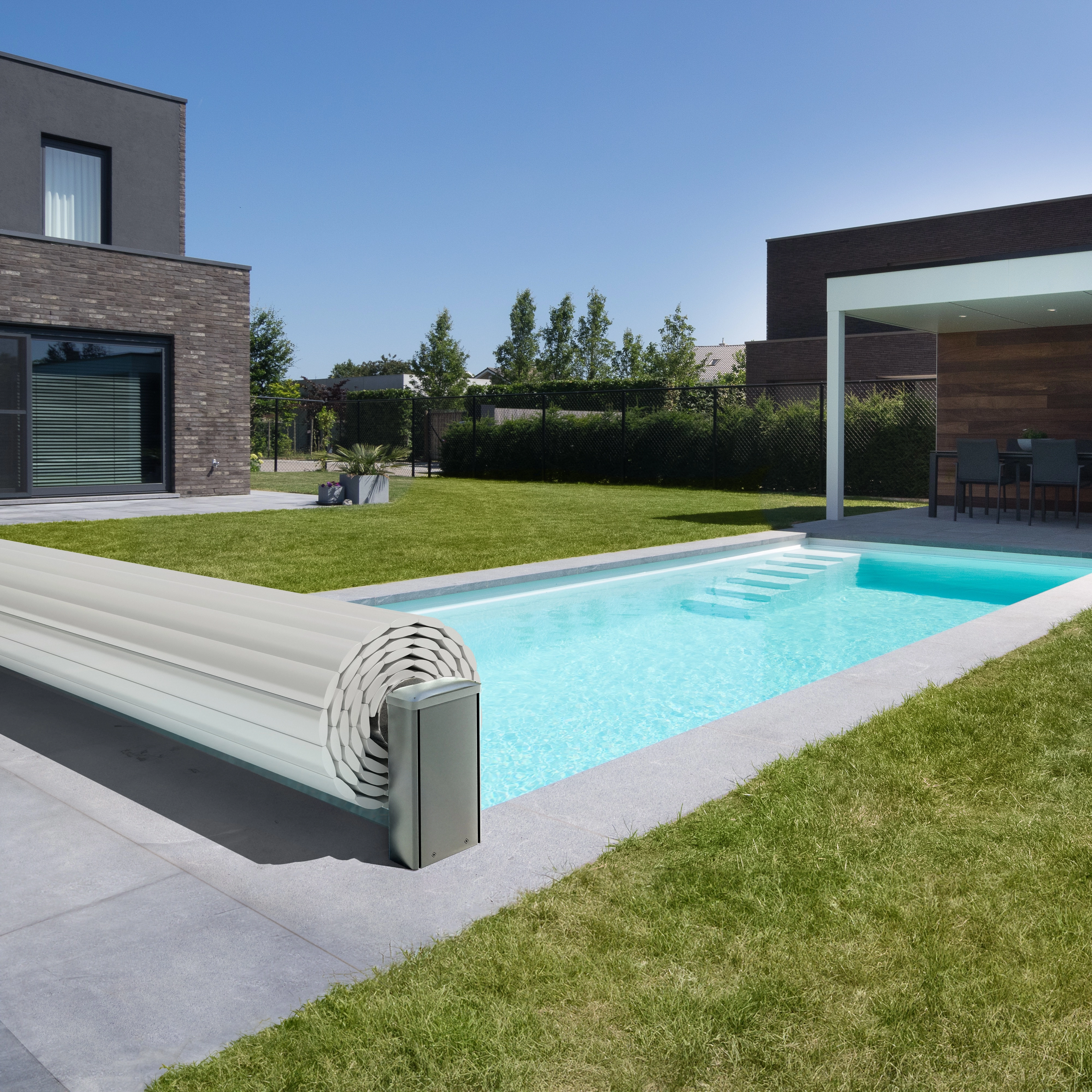 Couverture à lamelles ValuePro 600 x 300 cm hors sol, électrique