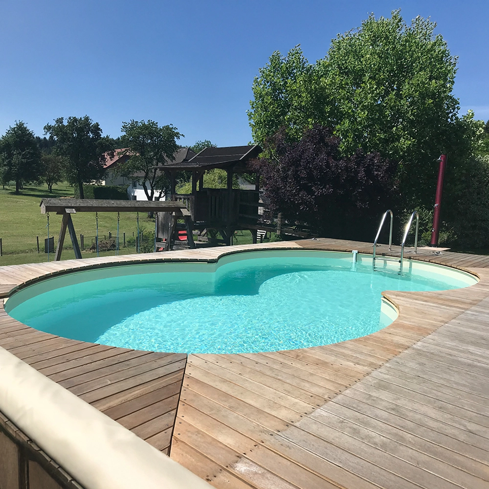 Piscine en forme de huit Prime 525 x 320 x 120 cm, kit complet