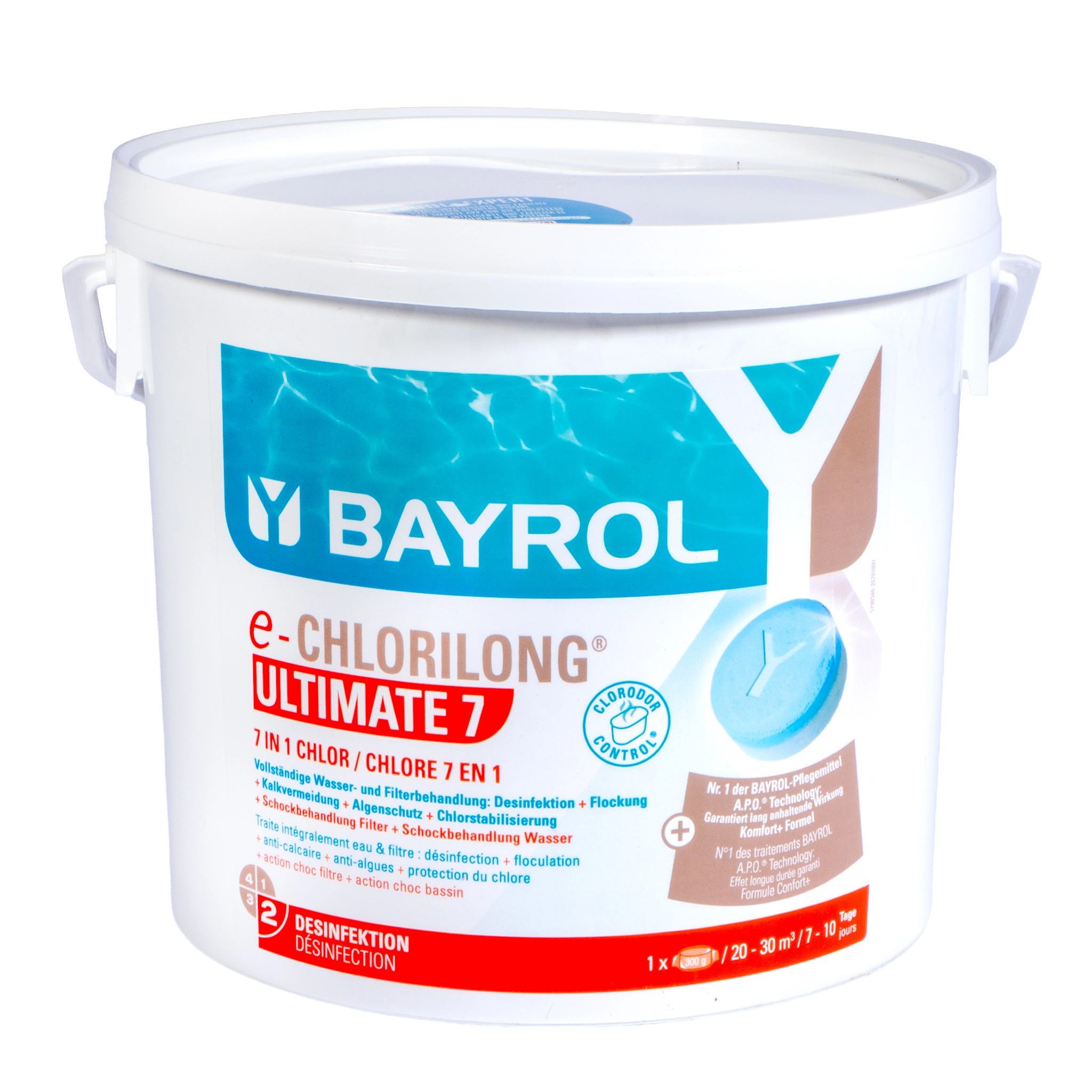 E-Bayrol Chlorilong ULTIMATE 7 4,8 kg, spécialement emballé pour la vente en ligne