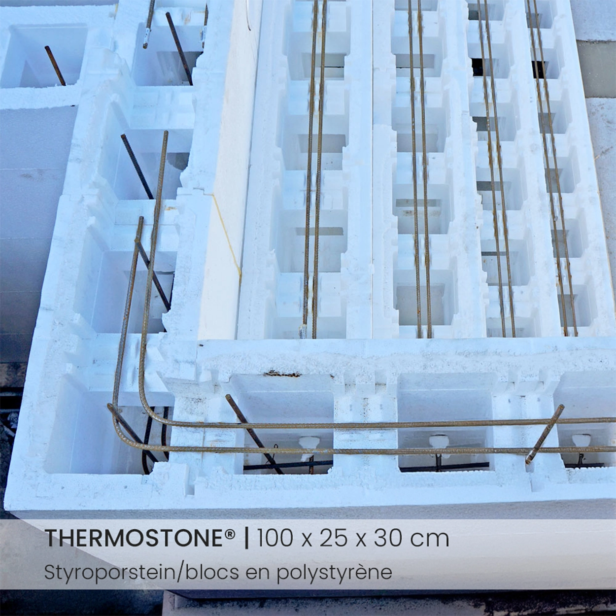 Thermostone Pierre en polystyrène expansé pour piscines en polystyrène expansé by Apoolco Paroi de piscine avec armature