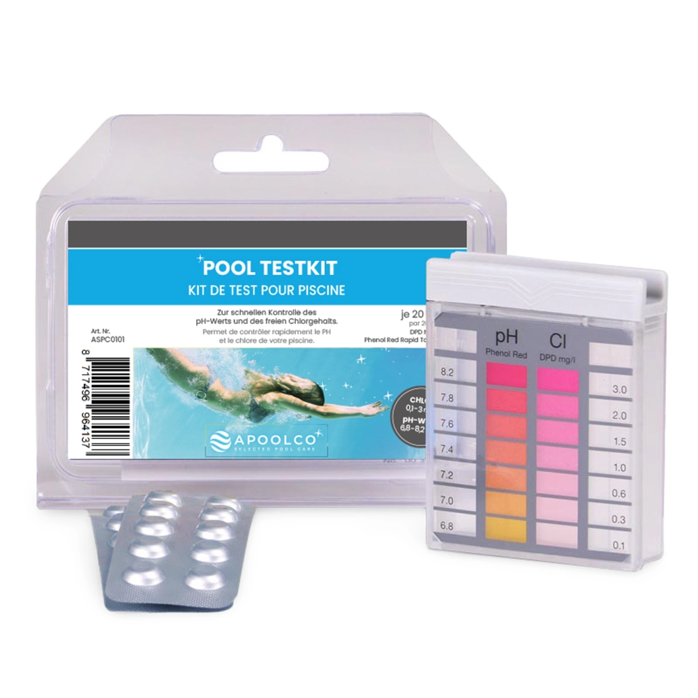 Pool Test Kit pour chlore & pH, Apoolco