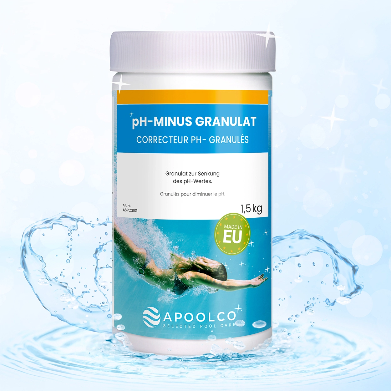 Correcteur de pH Moins - 1,5 kg, granulés