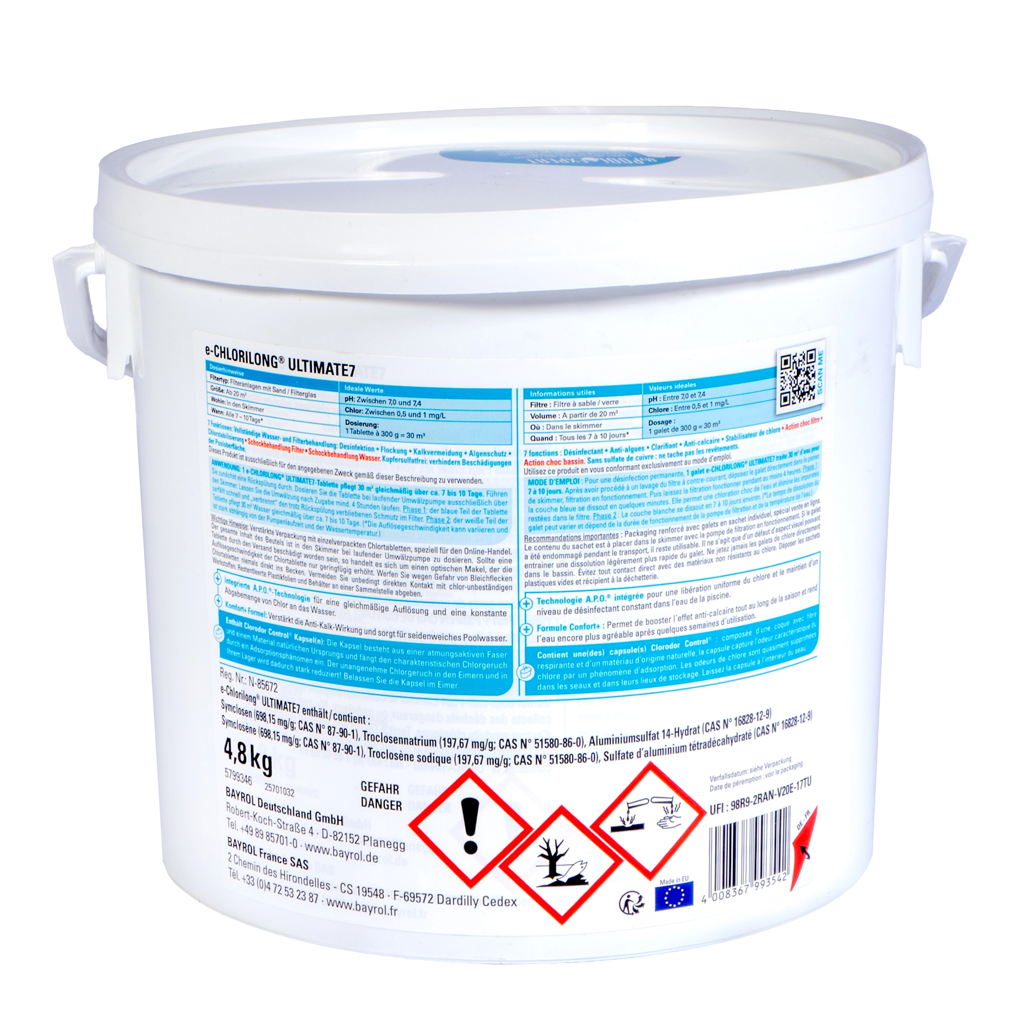 E-Bayrol Chlorilong ULTIMATE 7 4,8 kg, spécialement emballé pour la vente en ligne