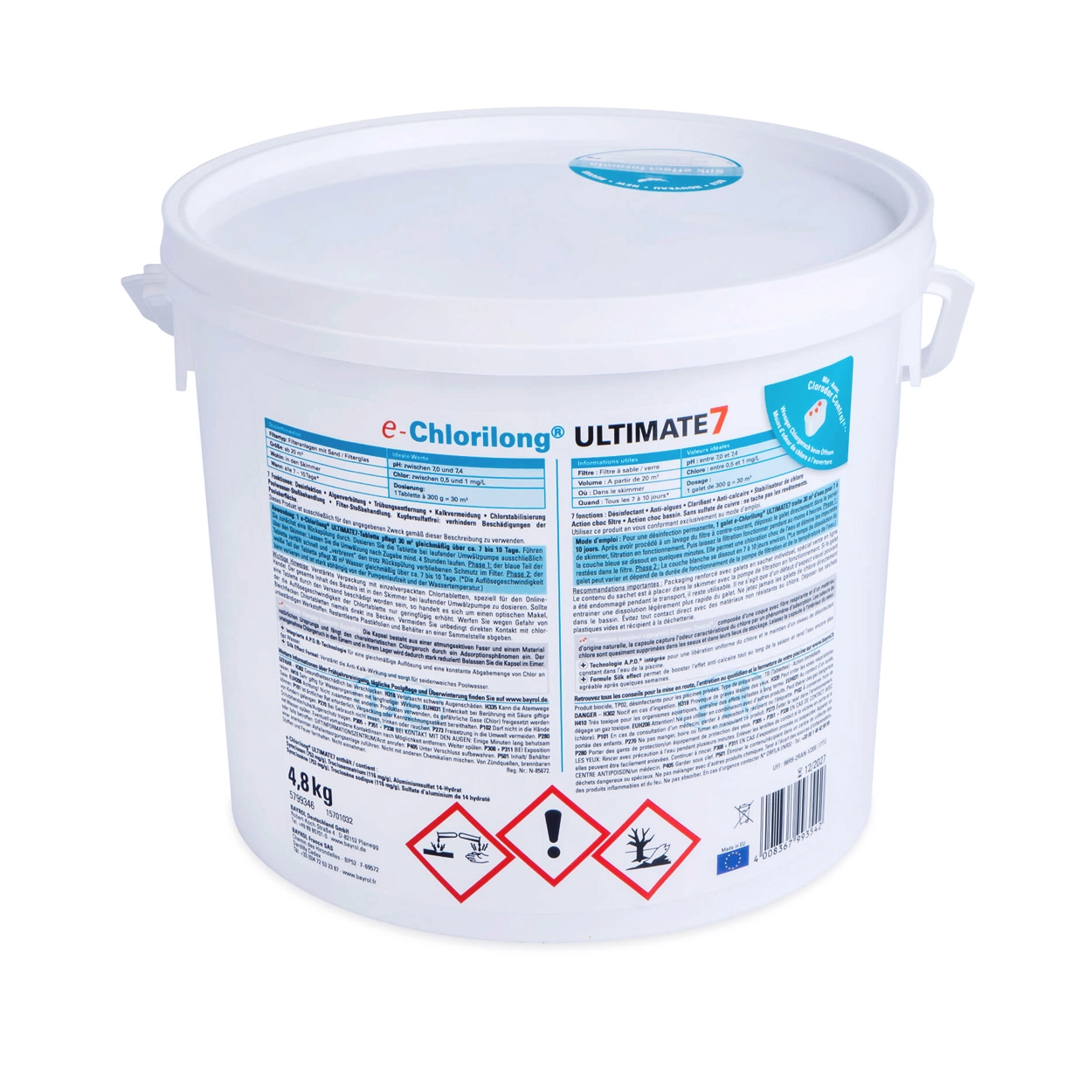 E-Bayrol Chlorilong ULTIMATE 7 4,8 kg, spécialement emballé pour la vente en ligne