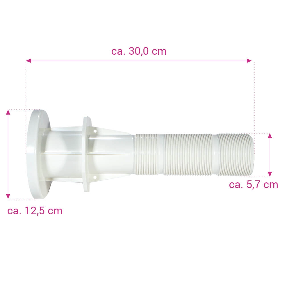 Traversée de mur 300 mm avec filetage 2" (15663)