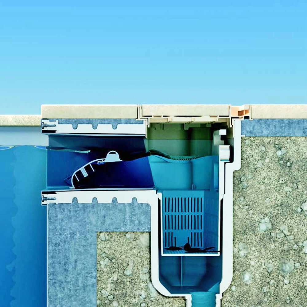 Skimmer pour piscine, vue intérieure