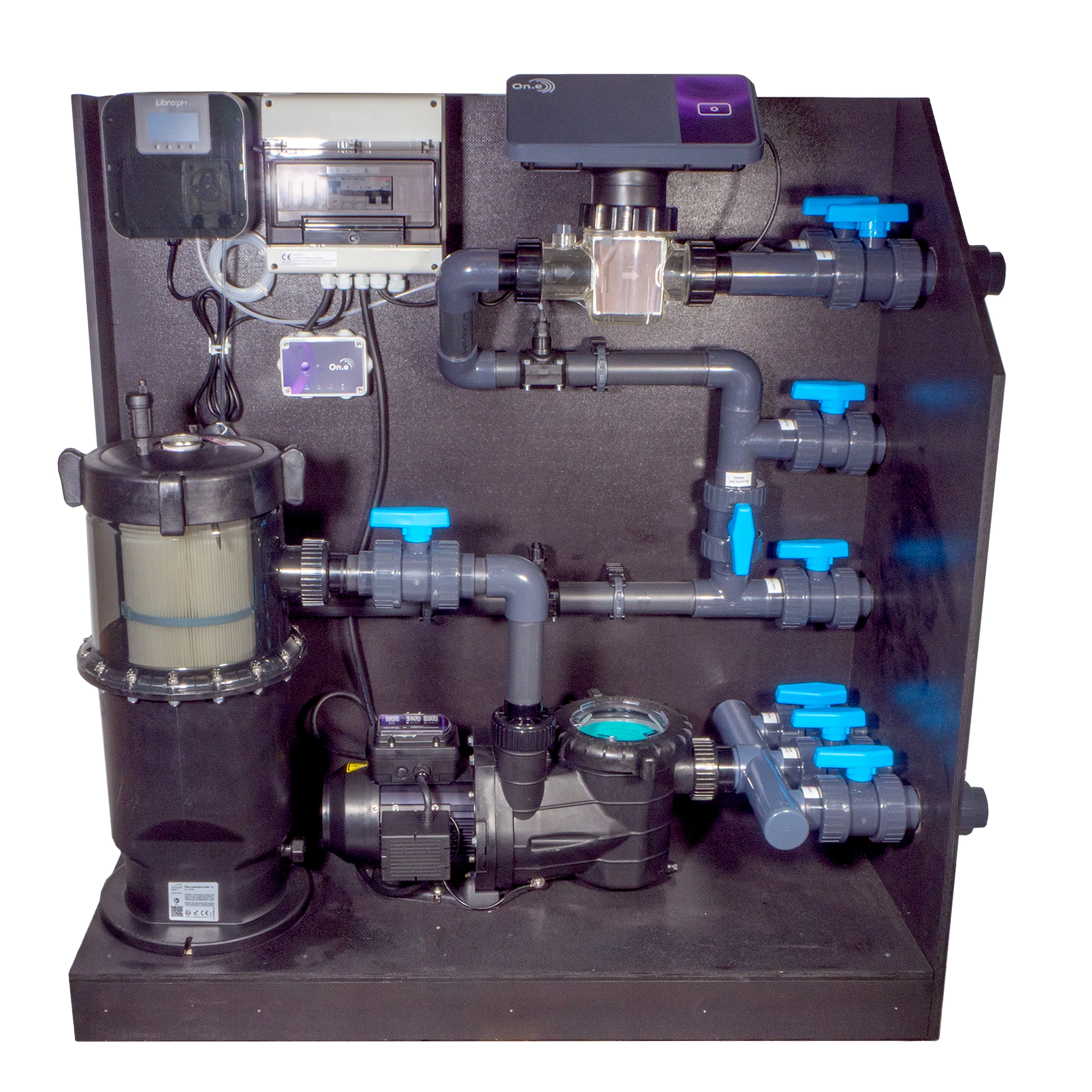 Technikwand Supreme, Filterpumpe MKQ VS One 1,1 kW regulierbar, Kartuschenfilter C7, bis 70m³, ASPT