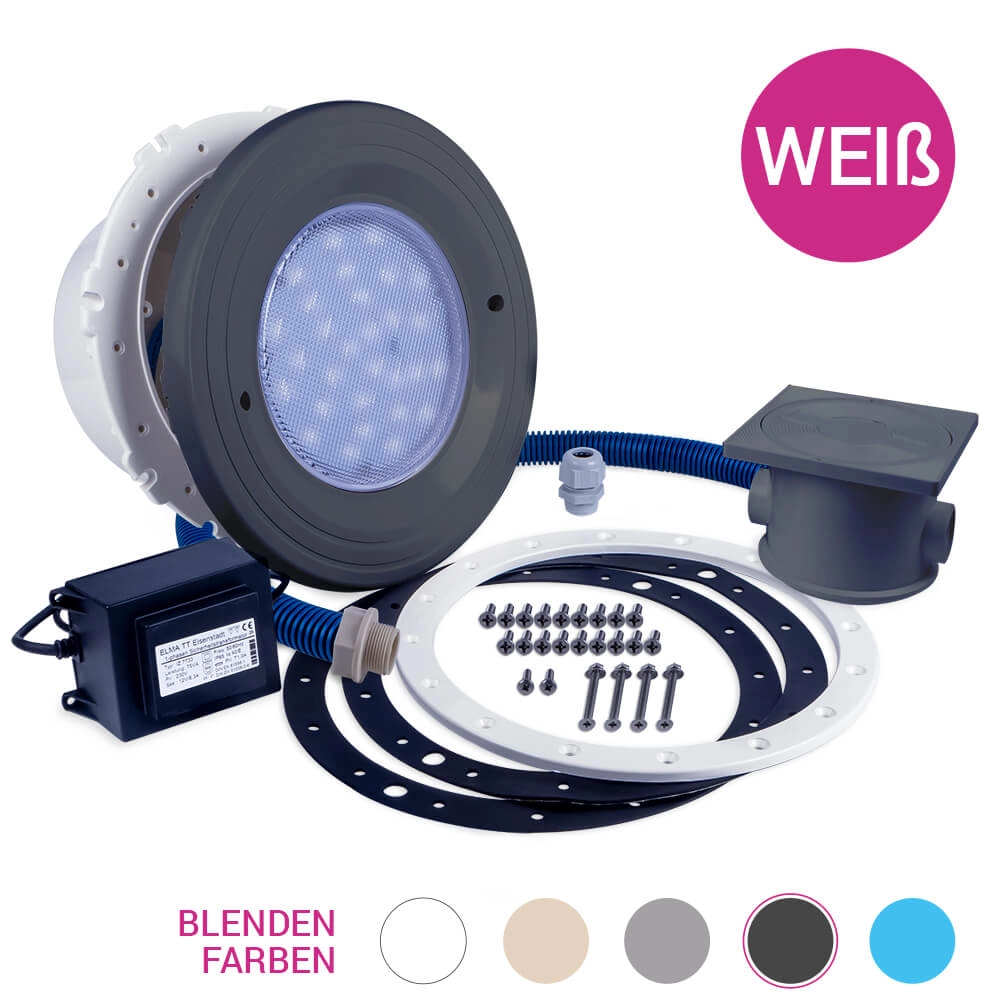 Pool Light Premium, 1 set, LED-blanc,12V, BWT - gris foncé