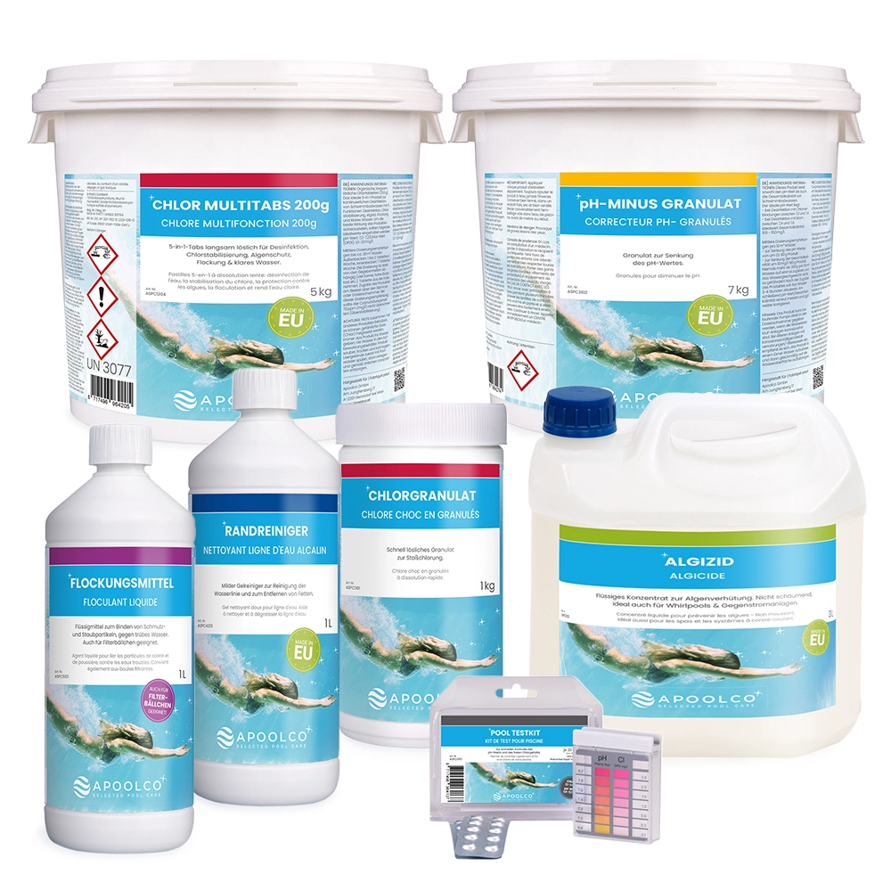 Kit d'entretien d'eau d'été Premium, Apoolco