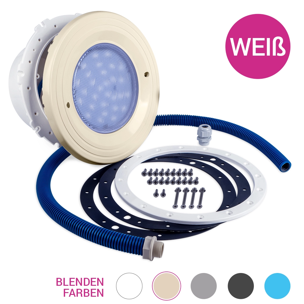 Eclairage piscine Premium, individuel, LED blanches, 12V, BWT - Beige/Sable
