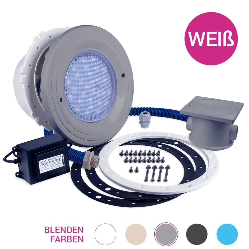 Pool Light Premium, 1 set, LED-blanc,12V, BWT - gris clair