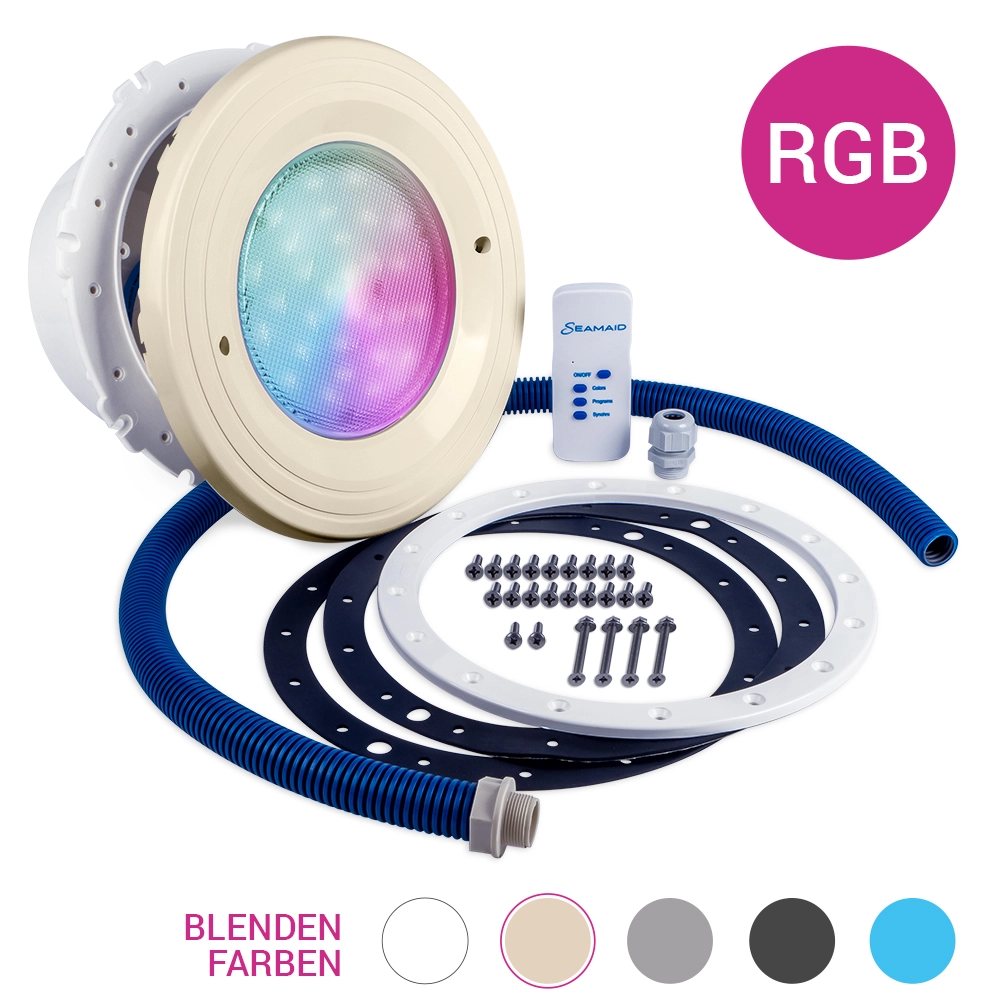Eclairage piscine Premium, individuel, LED-RGB, 12V, BWT - Beige/Sable