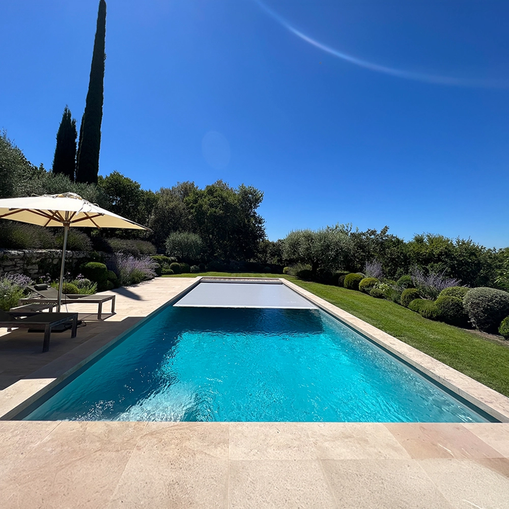 Couverture à lamelles encastrée 500, 700 x 300 cm, électrique