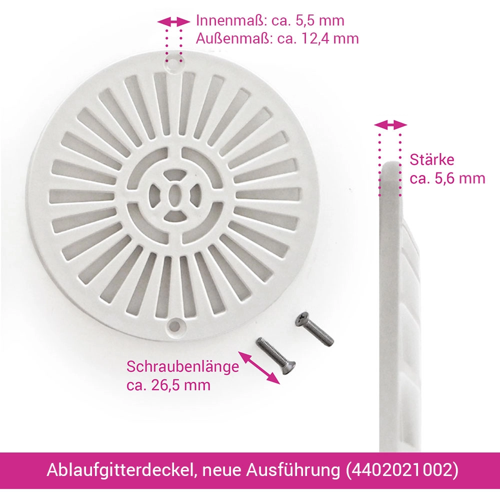 Grille d'écoulement avec dimensions (Astral)